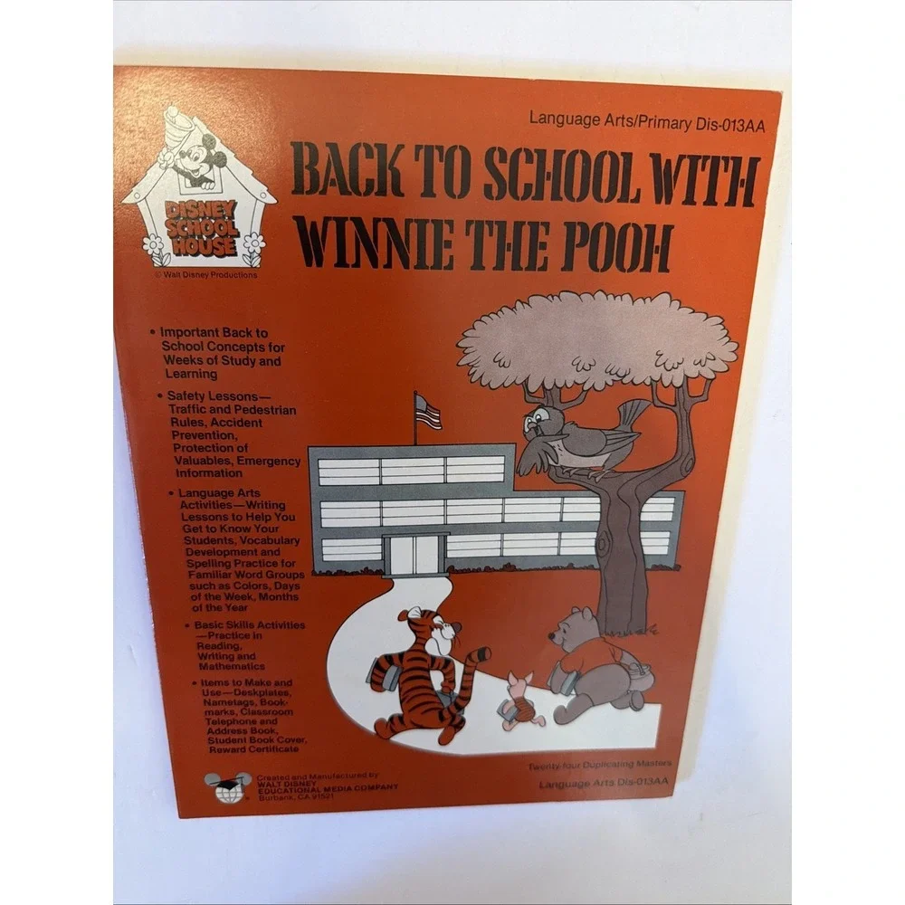 Disney School House Back To School With Winnie The Pooh Language Arts Dis 013AA